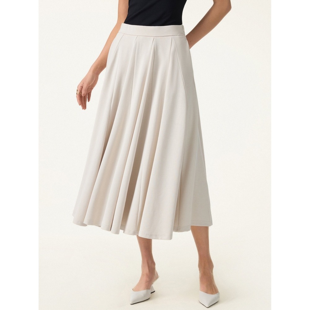 OGL Sandwashed Lyocell Blend Volume Skirt with Pockets NWT Large Purple Grey - Picture 3 of 14